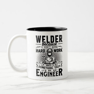 Tasse 2 Couleurs Souder parce que je ne me soucie pas du travail ac