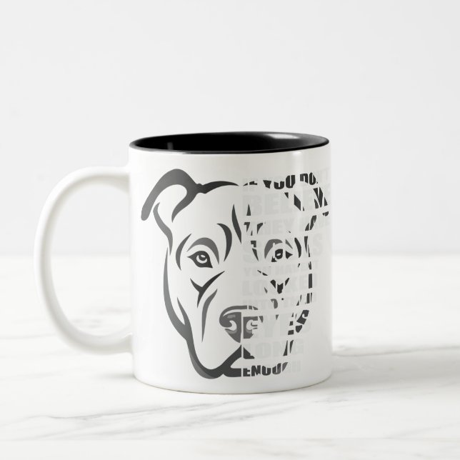 Tasse 2 Couleurs Soul Pitbull Amoureux des chiens (Gauche)