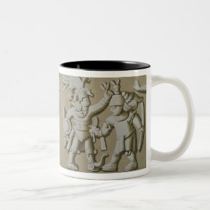 Tasse 2 Couleurs Soulagement de Bas des guerriers aztèques