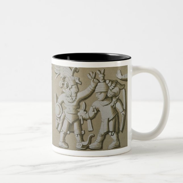 Tasse 2 Couleurs Soulagement de Bas des guerriers aztèques (Droit)