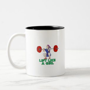 Tasse 2 Couleurs Soulevez comme une fille