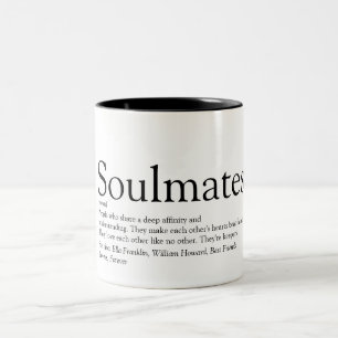 Tasse 2 Couleurs Soulmates personnalisés Définition Café à deux ton