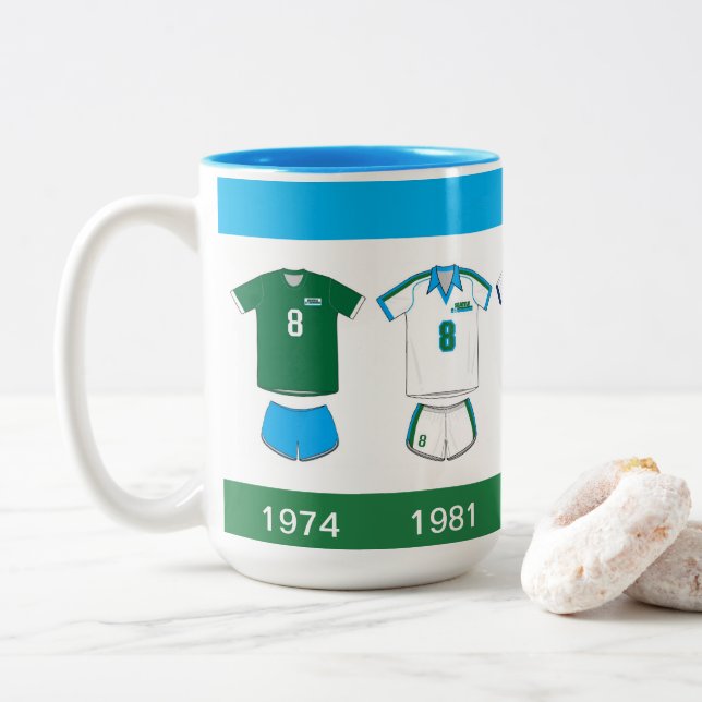 Tasse 2 Couleurs Sounders Jersey History (Avec donut)