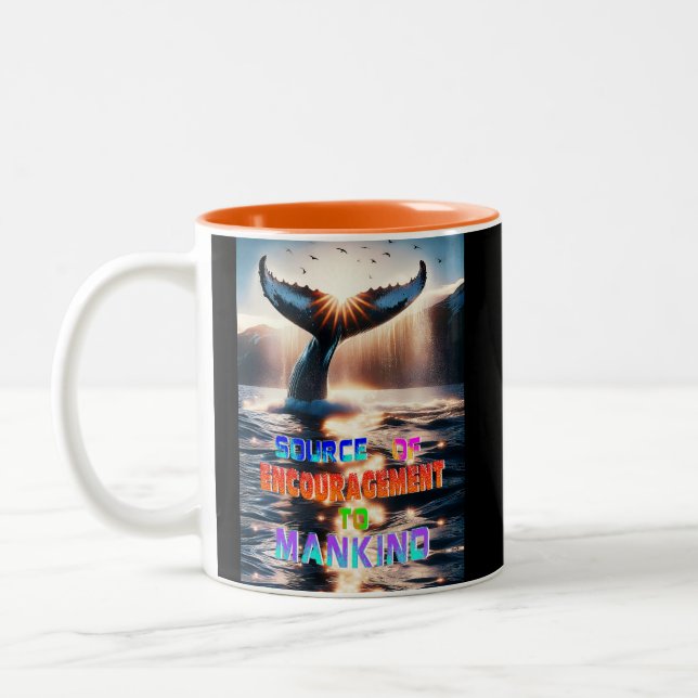 Tasse 2 Couleurs Source D'Encouragement À L'Humanité (Gauche)