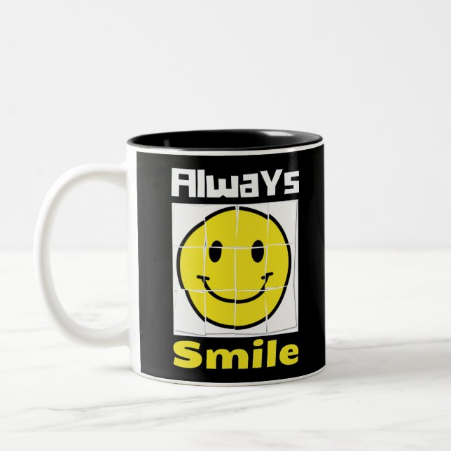 Tasse 2 Couleurs sourire émoji (Gauche)
