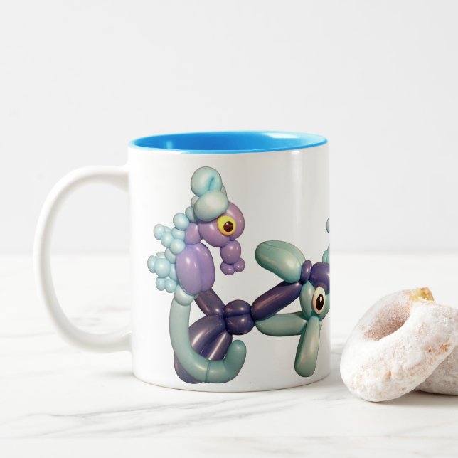 Tasse 2 Couleurs Sous la boue d'animaux de la mer (Avec donut)