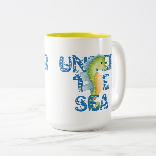 Tasse 2 Couleurs sous la mer (Devant droit)