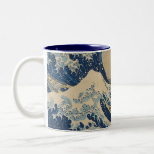 Tasse 2 Couleurs Sous la vague au large de Kanagawa - Katsushika Ho