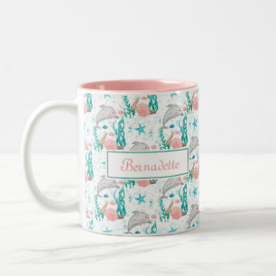 Tasse 2 Couleurs Sous le dauphin Sea Ocean Life