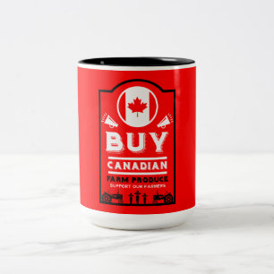 Tasse 2 Couleurs Soutenez les agriculteurs canadiens