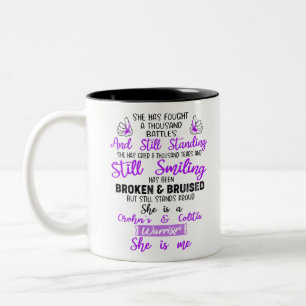 Tasse 2 Couleurs Soutenez les cadeaux de guerriers Crohn et Colitis