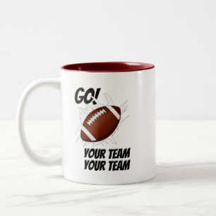 Tasse 2 Couleurs Soutenez Votre Équipe De Football Touchdown Splash