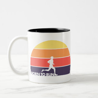 Tasse 2 Couleurs Soutenu pour courir - le coureur masculin