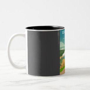 Tasse 2 Couleurs South Downs National Park England Affiche de voyag