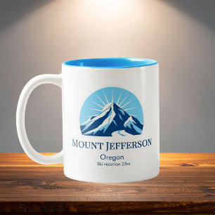Tasse 2 Couleurs Souvenir de la station de ski Mount Jefferson Oreg