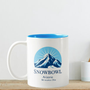 Tasse 2 Couleurs Souvenir de la station de ski Snowbowl Arizona Fla