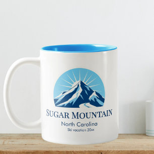 Tasse 2 Couleurs Souvenir de la station de ski Sugar Mountain en Ca