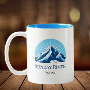 Tasse 2 Couleurs Souvenir de la station de ski Sunday River dans le