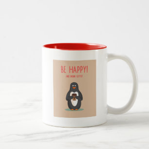 Tasse 2 Couleurs Soyez café heureux et de boissons