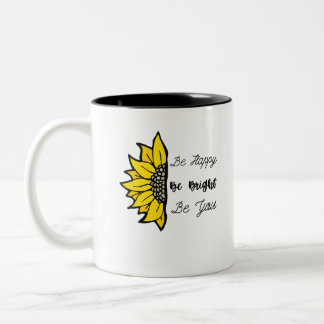 Tasse 2 Couleurs Soyez heureux tournesol