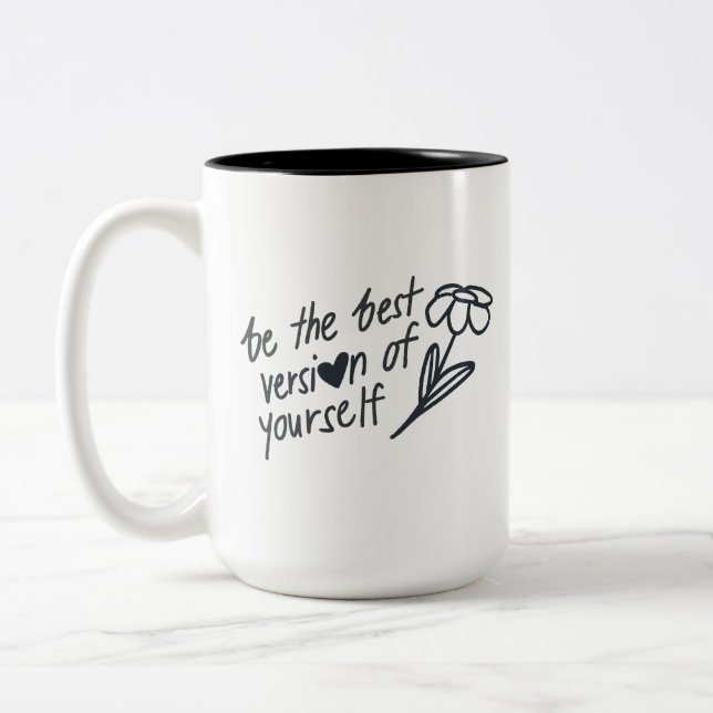 Tasse 2 Couleurs Soyez la Meilleure Version de Vous-Même Motivation (Gauche)