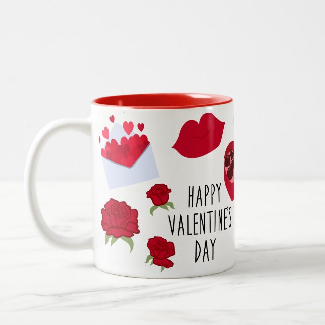 Tasse 2 Couleurs Soyez le mien heureux Valentine (Gauche)