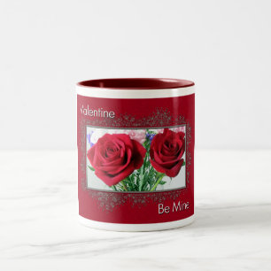 Tasse 2 Couleurs Soyez mes Roses jumeaux Valentine