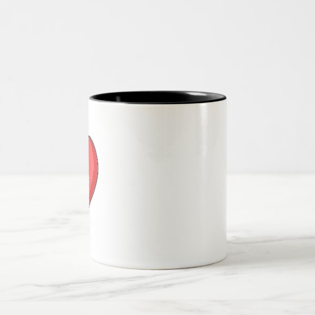 Tasse 2 Couleurs Soyez mes Valentines Dessin Coeur de bonbons (Centre)