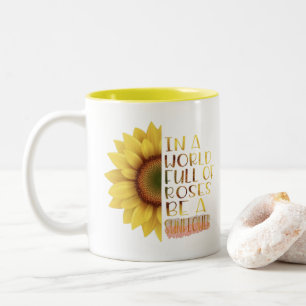 Tasse 2 Couleurs Soyez une citation de tournesol
