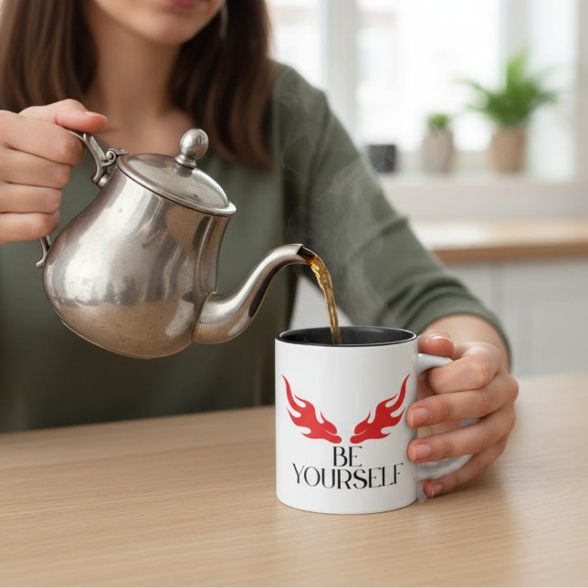Tasse 2 Couleurs Soyez vous-même – Conception de citation minimalis (Créateur téléchargé)