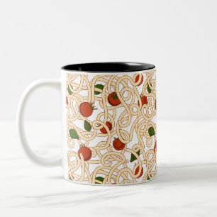 Tasse 2 Couleurs Spaghetti pâtes nourriture italienne avec tomate