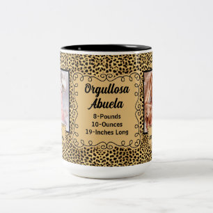 Tasse 2 Couleurs SPANISH Proud Grandmother Cheetah Print 2 Photo
