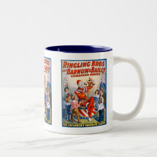 Tasse 2 Couleurs Spectacle vintage de clowns