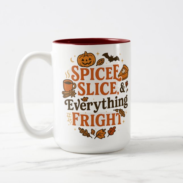 Tasse 2 Couleurs Spice, Slice, & Everything Fright | Halloween  (Gauche)