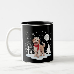 Tasse 2 Couleurs Spinone Italiano sous la lumière de la lune neige