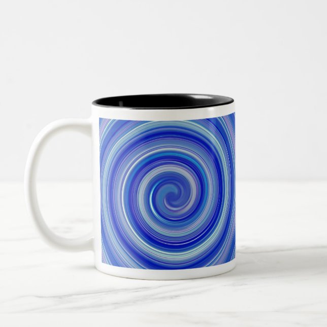Tasse 2 Couleurs Spiral bleu et bleu clair (Gauche)