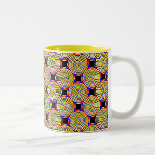 Tasse 2 Couleurs Spirales jaunes par Kenneth Yoncich