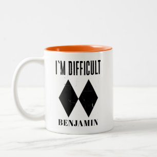 Tasse 2 Couleurs Sports d'hiver Ski Cadeau Personnalisé