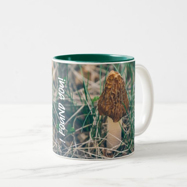 Tasse 2 Couleurs Spring Morel Mushroom (Devant droit)