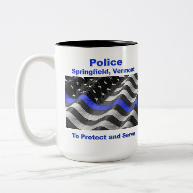 Tasse 2 Couleurs Springfield, Vermont. Police (Gauche)