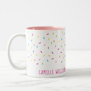 Tasse 2 Couleurs SPRINKLES moderne mignon à motif coloré fête festi