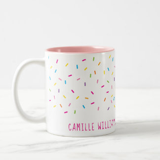 Tasse 2 Couleurs SPRINKLES moderne mignon à motif coloré fête festi