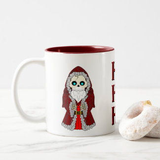 Tasse 2 Couleurs Squelette dans un costume Père Noël. Saisonnier