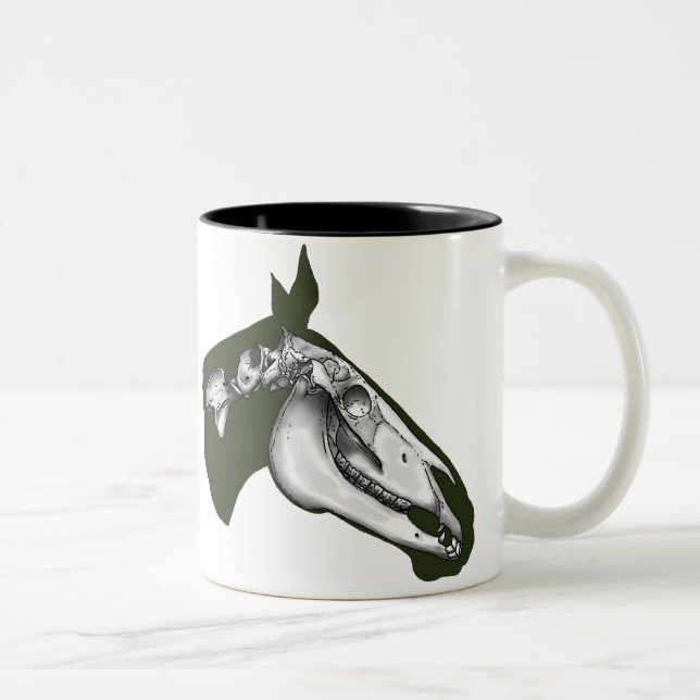 Tasse 2 Couleurs Squelette de cheval (Droit)
