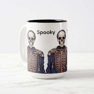 Tasse 2 Couleurs squelette éffrayant