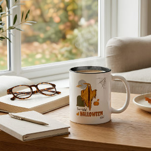 Tasse 2 Couleurs Squelette Flirtant Drôle Citrouille Booty Hallowee