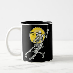 Tasse 2 Couleurs Squelettes de danse de Halloween