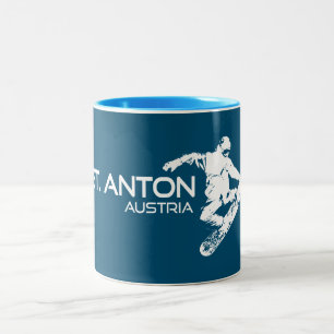Tasse 2 Couleurs St. Anton Autriche Snowboarder