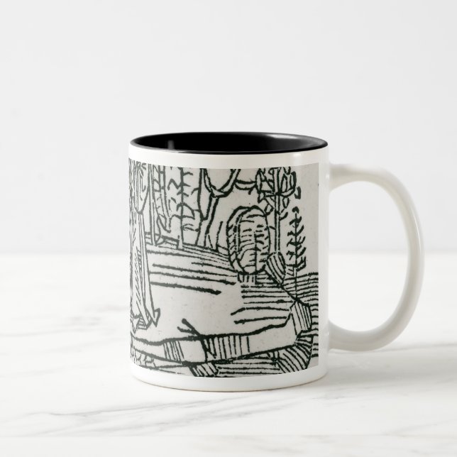 Tasse 2 Couleurs St Brendan sur l'île de poissons (Droit)