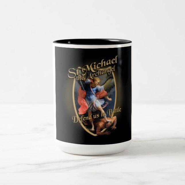 TASSE 2 COULEURS ST MICHAEL ARKHANGEL DÉFENDENT LES USA DANS LA (Centre)